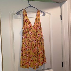Xhilaration Yellow Floral Romper